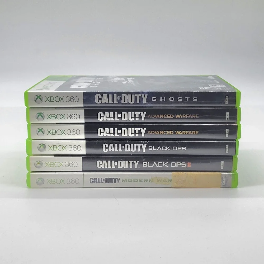 Used Lot Of Six (6) Xbox 360 Call Of Duty Games Various Years Of Release